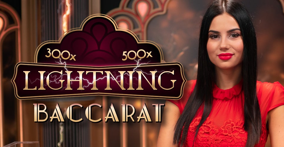 Lightning Baccarat logo by Evolution at 22Bet